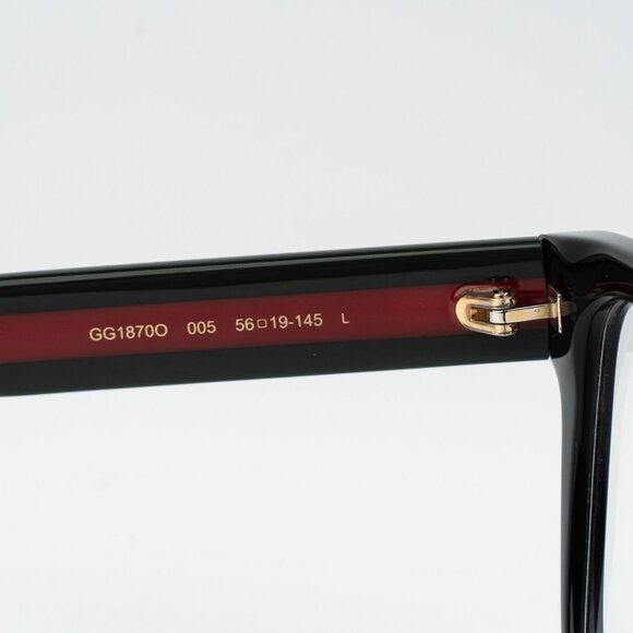 Gucci Women Eyeglasses Black Green Square GG1870O 005 NEW AUTHENTIC - Picture 7 of 10